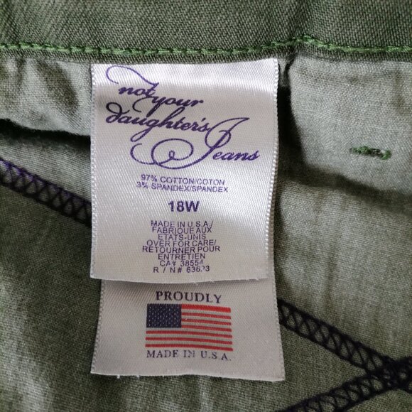 NYDJ Cropped Jeans in Forest Green - Picture 6 of 7